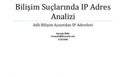 Bilişim Suçlarında IP Adres Analizi