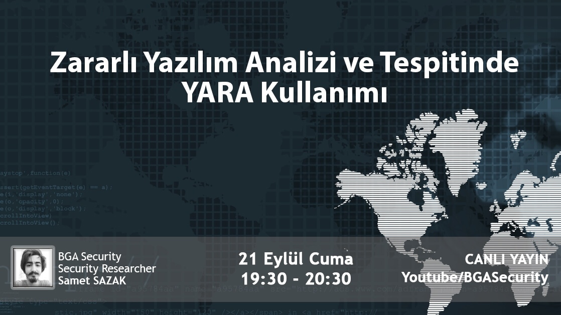zararlı yazılım analizinde yara kullanımı webinar