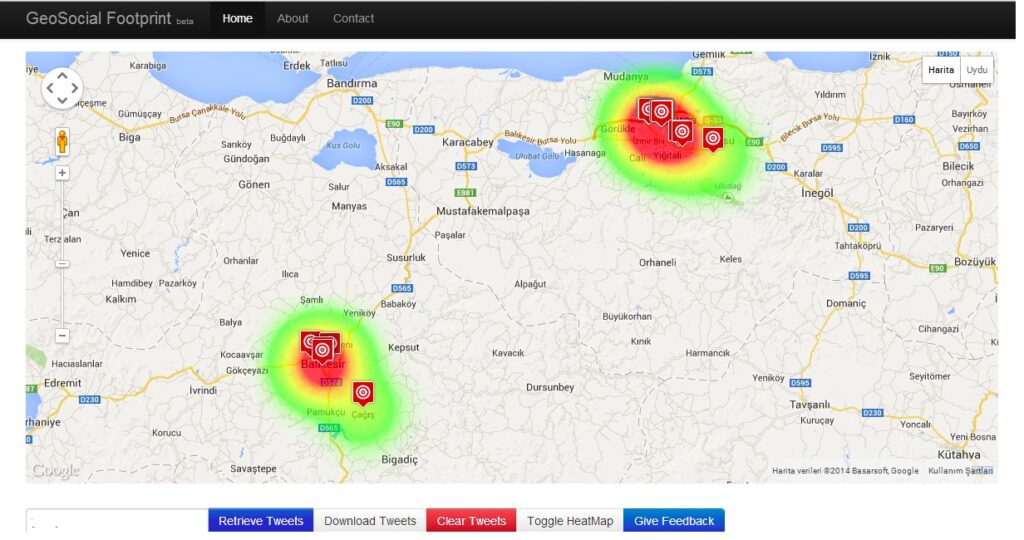 Tweetlerde Lokasyon Bilgisi Geo FootPrint