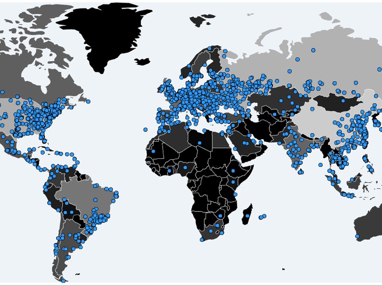 Siber güvenlik uzmanlarının hazırlamış olduğu anlık Wannacry saldırı haritası